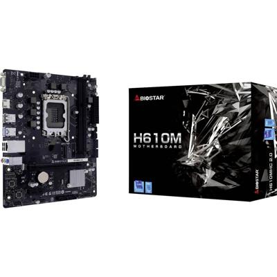 BioStar H610MHC Moederbord Socket Intel LGA 1700 Vormfactor Micro-ATX Moederbord chipset Intel® H610