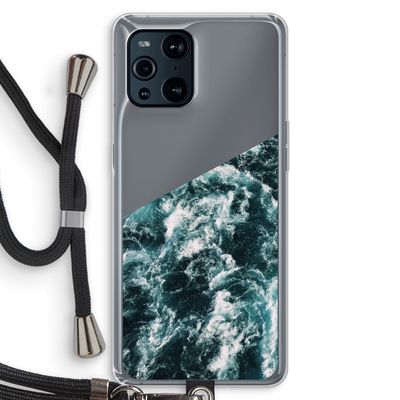 Zee golf: Oppo Find X3 Transparant Hoesje met koord
