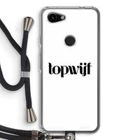 Topwijf Wit: Pixel 3a Transparant Hoesje met koord
