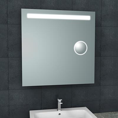 Wiesbaden Tigris LED Badkamerspiegel met Scheerfunctie - Vierkant 80x80 cm