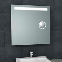 Wiesbaden Tigris LED Badkamerspiegel met Scheerfunctie - Vierkant 80x80 cm