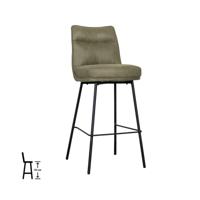 LABEL51 Eetkamerstoel Lennon - Moss - Micro Suede - Hoog