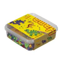 Hama Maxi strijkkralen en onderlegplaat Dino 600 stuks
