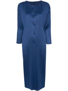 Pleats Please Issey Miyake manteau plissé Monthly Colours January - Bleu