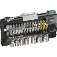 Wera Tool-Check 1 SB 05073220001 Bitset 32-delig Plat, Kruiskop Phillips, Kruiskop Pozidriv, Inbus, Binnen-Torx, Torx BO Incl. ratel