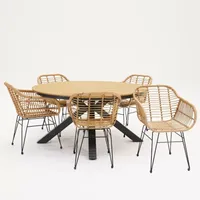 Tuinstoel Moda nature met Arezzo tafel 150 cm rond