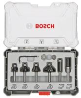 Rand- en kantfreesset, 6 mm schacht, 6-delig Bosch Accessories 2607017468