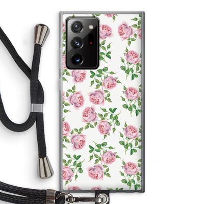 Kleine roosjes: Samsung Galaxy Note 20 Ultra / Note 20 Ultra 5G Transparant Hoesje met koord