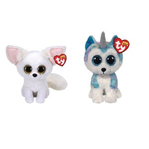 Ty - Knuffel - Beanie Boo's - Phoenix Fox & Helena Husky