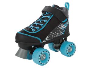 CRIVIT Kinder rolschaatsen maat 29-32 (29/30, Zwart/wit/blauw)