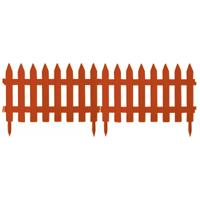 Prosperplast Tuinhekjes - 21x stuks - kunststof - 960 cm - terra Prosperplast Tuinhekjes - 21x stuks - kunststof - 960 cm - terra