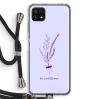 Be a wildflower: Samsung Galaxy A22 5G Transparant Hoesje met koord