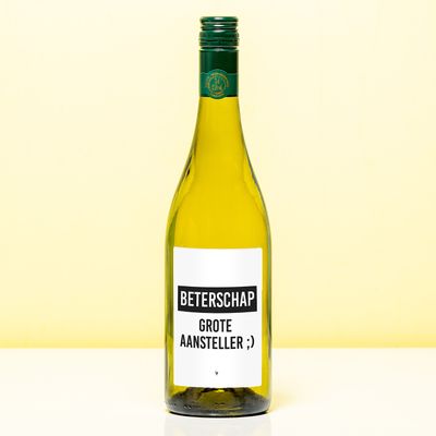 Wijnfles Beterschap aansteller - Wit (Sauvignon Blanc)