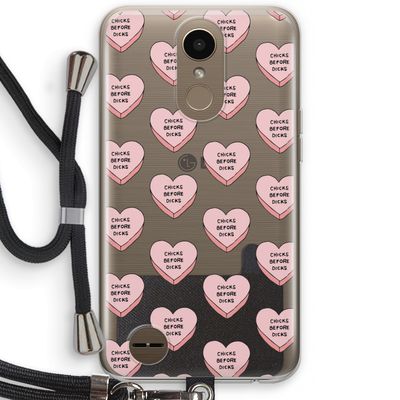 Chicks before dicks: LG K10 (2017) Transparant Hoesje met koord