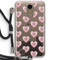 Chicks before dicks: LG K10 (2017) Transparant Hoesje met koord