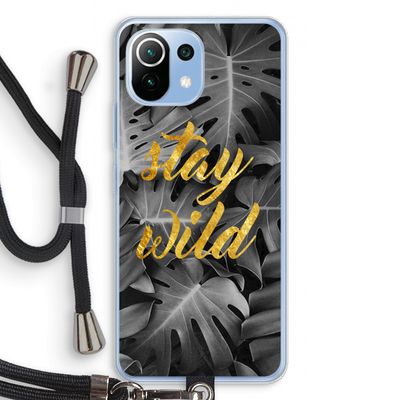 Stay wild: Xiaomi Mi 11 Lite Transparant Hoesje met koord