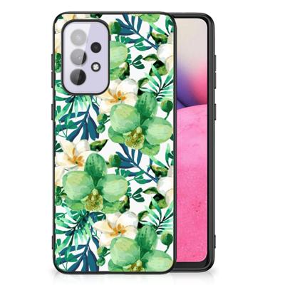 Samsung Galaxy A33 5G Bloemen Hoesje Orchidee Groen
