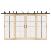 Doos met onderdelen voor schuifdeur 400 cm staal zwart