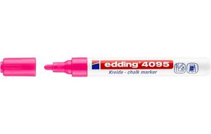 Edding Krijtmarker | neonroze | streepbreedte 2-3 mm ronde punt | 10 stuks - 4-4095069 4-4095069