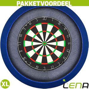 Lena Professional Dartbord + Lena Dartbord Verlichting Basic XL Blauw