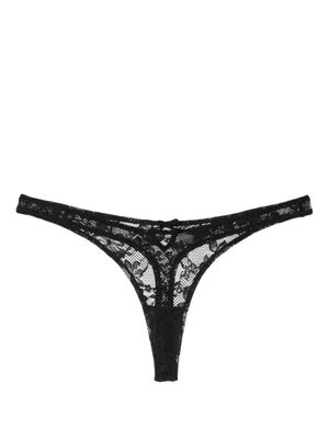Fleur Du Mal string Le Stretch en dentelle - Noir