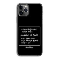 Mijn Motto's: iPhone 11 Pro Transparant Hoesje