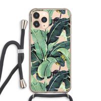 Bananenbladeren: iPhone 11 Pro Max Transparant Hoesje met koord