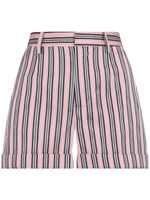 DSQUARED2 short de bain rayé à patch logo - Rose