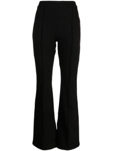 b+ab pantalon en coton stretch à coupe évasée - Noir