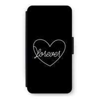 Forever heart black: iPhone 11 Flip Hoesje