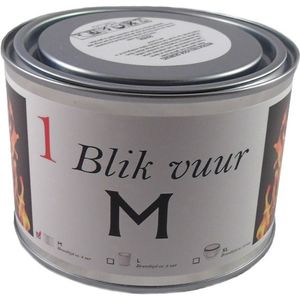 Tuinfakkel vuur verlichting in blik 11 x 7,5 cm 4 branduren