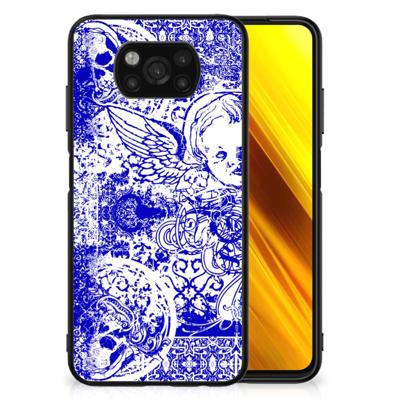 Telefoonhoesje Xiaomi Poco X3 | X3 Pro Angel Skull Blauw
