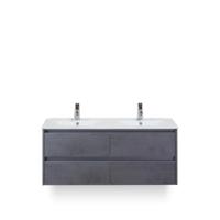 Dante Badmeubelset 120 cm - Beton Antraciet - Keramische Wastafel Wit Enjoy