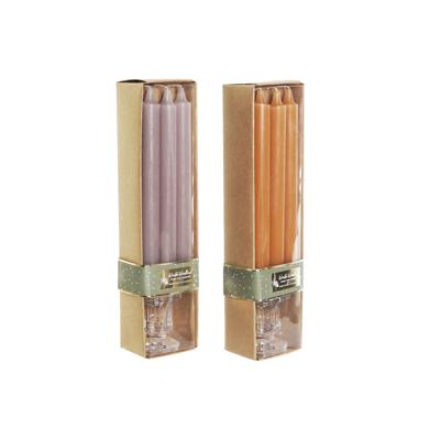 kaarsjes DKD Home Decor Grijs Oranje Kerstmis 2 x 2 x 20 cm (4 Onderdelen) (2 Stuks)