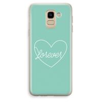 Forever heart pastel: Samsung Galaxy J6 (2018) Transparant Hoesje - thumbnail