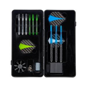 Longfield Games steel darts set - zwart