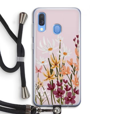 Painted wildflowers: Samsung Galaxy A40 Transparant Hoesje met koord