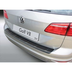 Bumper beschermer passend voor Volkswagen Golf VII Sportsvan 5/2014- 'Ribbed' Zwart GRRBP777