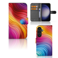 Book Case voor Samsung Galaxy S24 Regenboog - thumbnail