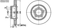 Remschijf ATE, Remschijftype: Geventileerd: , u.a. für Audi - thumbnail