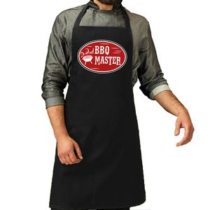 BBQ master cadeau barbecue schort zwart voor heren