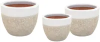 Mcollections Bloempot Egg White- Ø38 x H30 - Keramiek, Geglazuurd - Wit