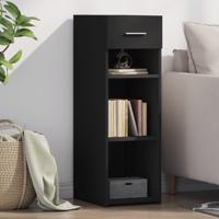 Dressoir 30x42,5x93 cm bewerkt hout zwart