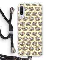 Slapende poes: Samsung Galaxy A70 Transparant Hoesje met koord
