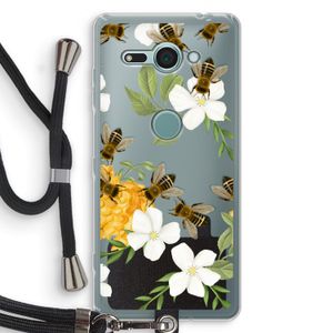 No flowers without bees: Sony Xperia XZ2 Compact Transparant Hoesje met koord