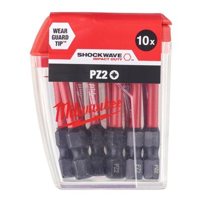 Milwaukee SHOCKWAVE™ IMPACT DUTY schroefbits PZ2 x 50 mm VE=10 - 4932430866
