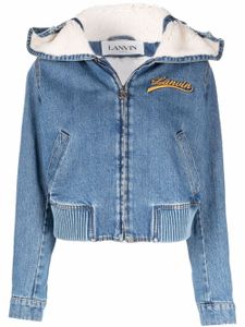 Lanvin veste en jean à logo brodé - Bleu