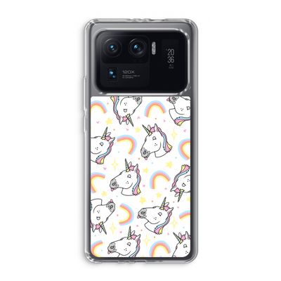 Rainbow Unicorn: Xiaomi Mi 11 Ultra Transparant Hoesje