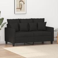 Tweezitsbank 120 cm stof zwart