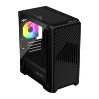 ATX Semi-toren doos KEEP OUT XC-220 ARGB 4FANS Zwart